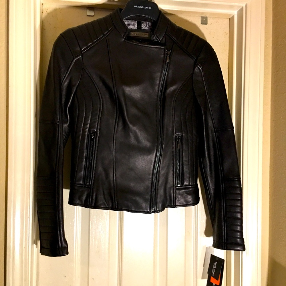 Black Rivet leather jacket